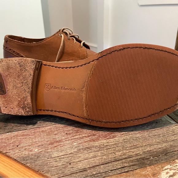 Allen Edmonds suede and leather cap toe 9.5D.  In lightly used condition. main image 5